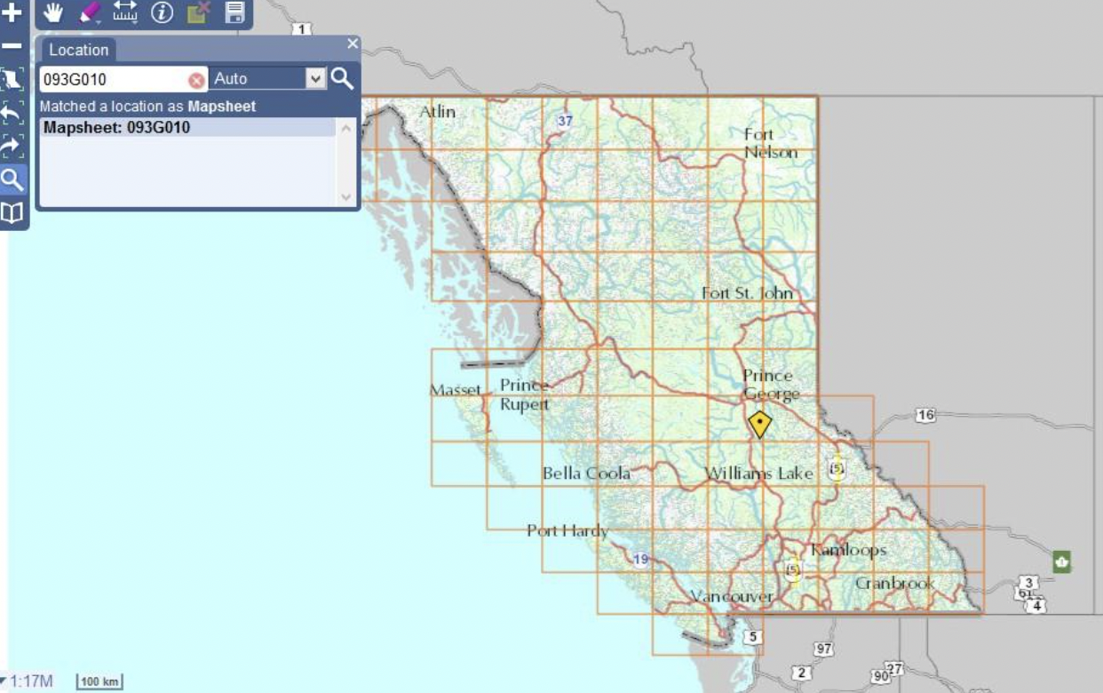 Cariboo Claims Map